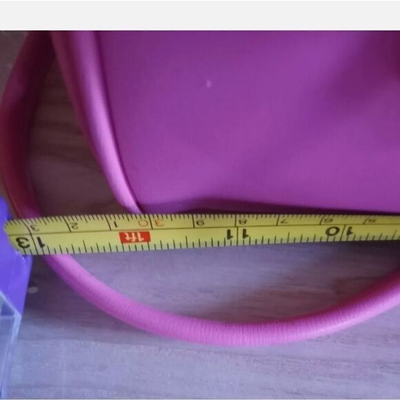 Pegaso Women's Pink Nylon Faux Leather Purse Handb - Picture 9 of 11